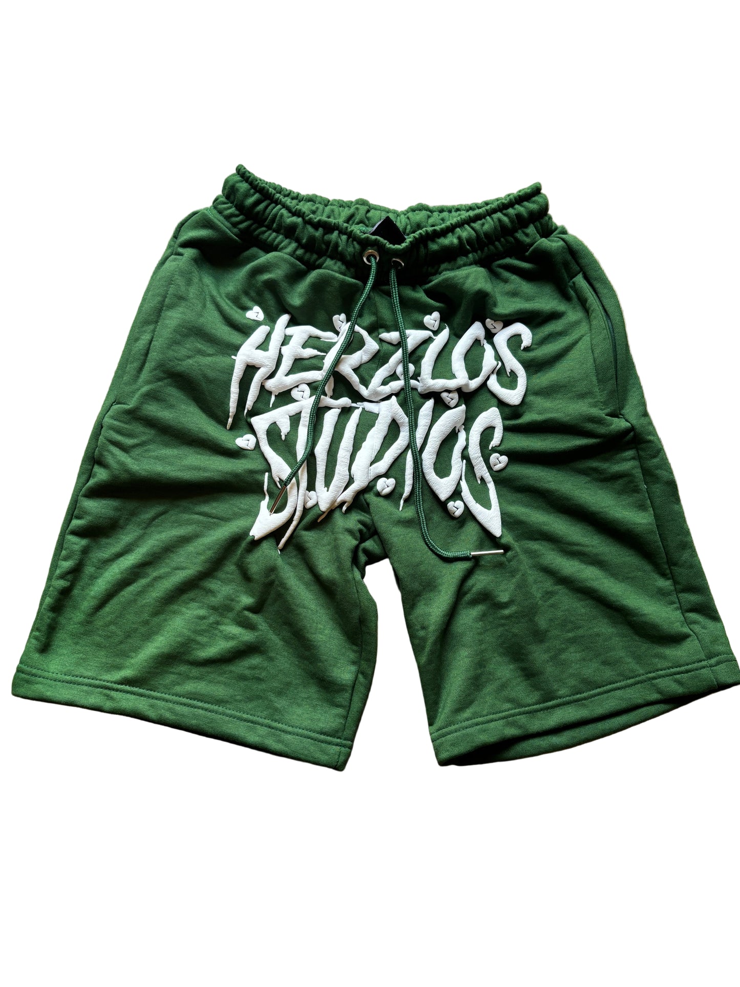 HERZLOS HEARTBROKEN SHORTS (GREEN)