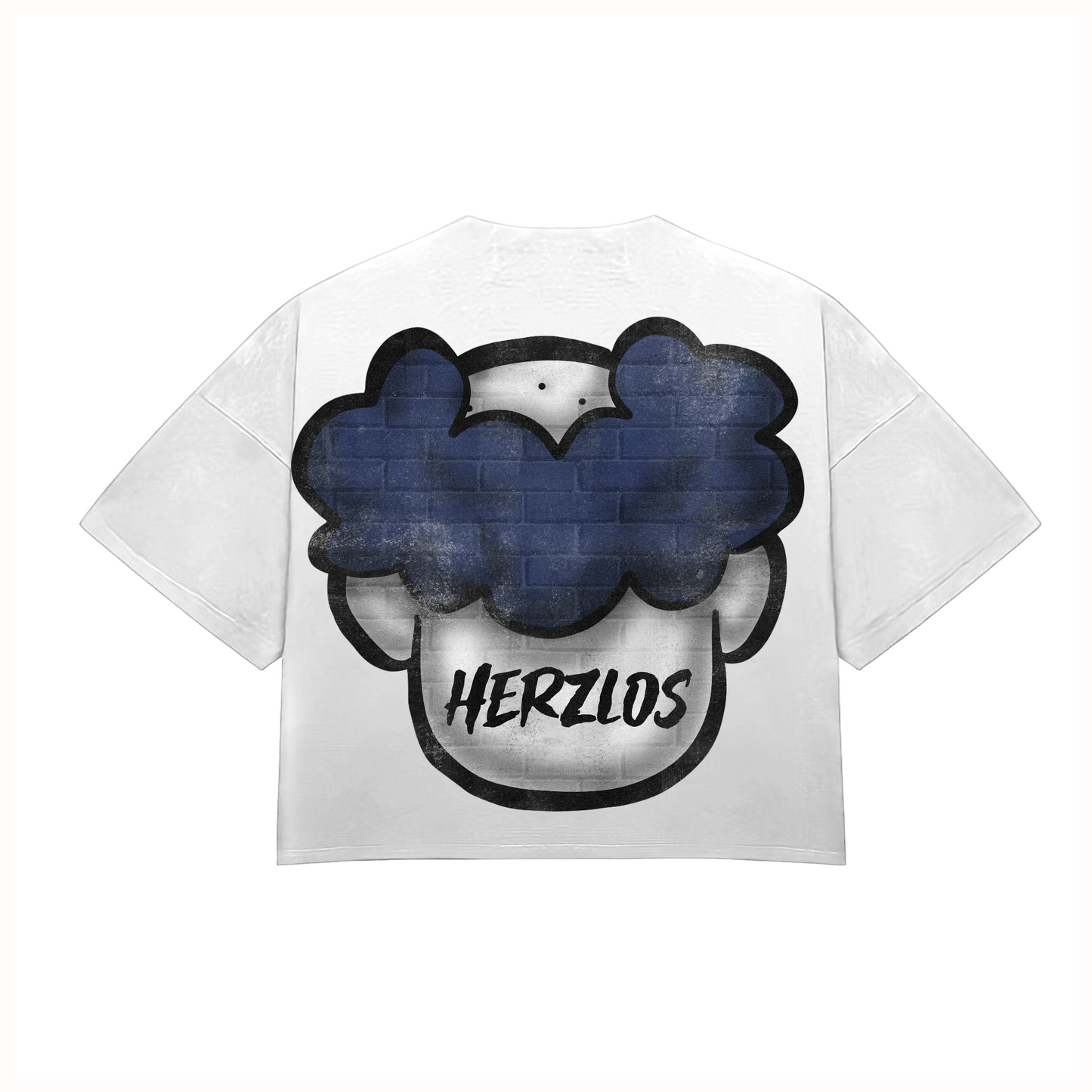 HeartBroken Clown French Blue & White T-Shirt