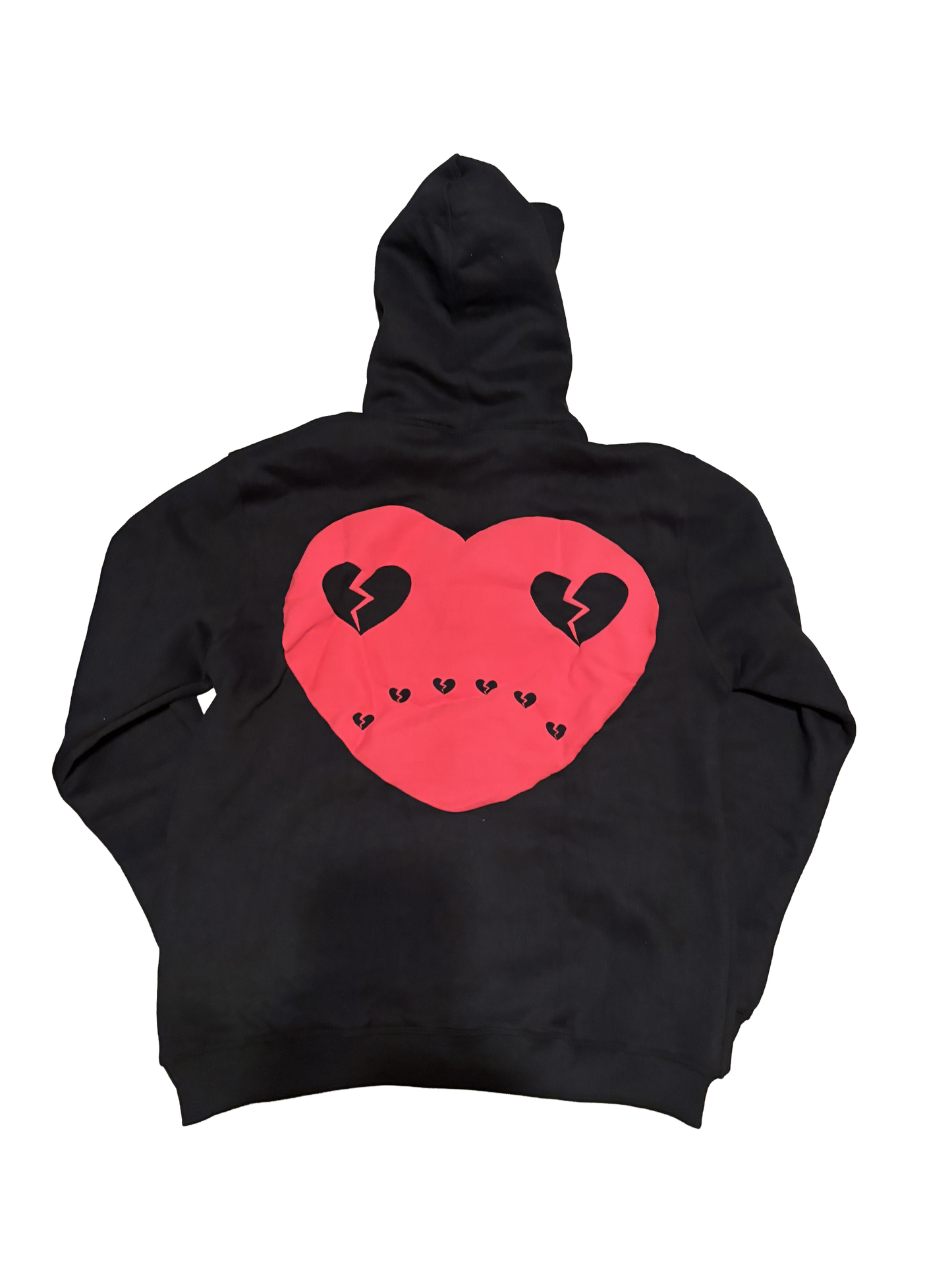 HERZLOS HEARTBROKEN BLACK & RED HOODIE