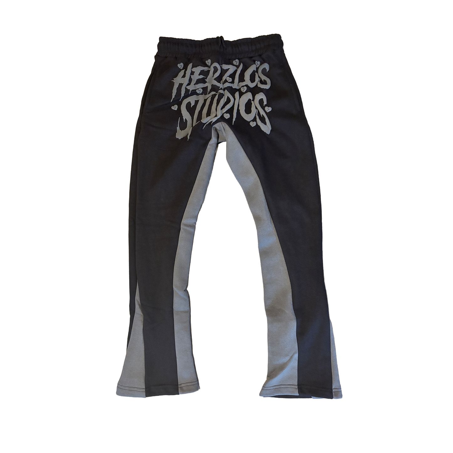 HERZLOS HEARTBROKEN BLACK & GREY SWEATPANTS