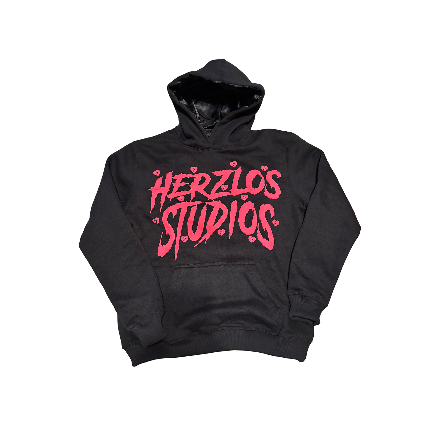 HERZLOS HEARTBROKEN BLACK & RED HOODIE