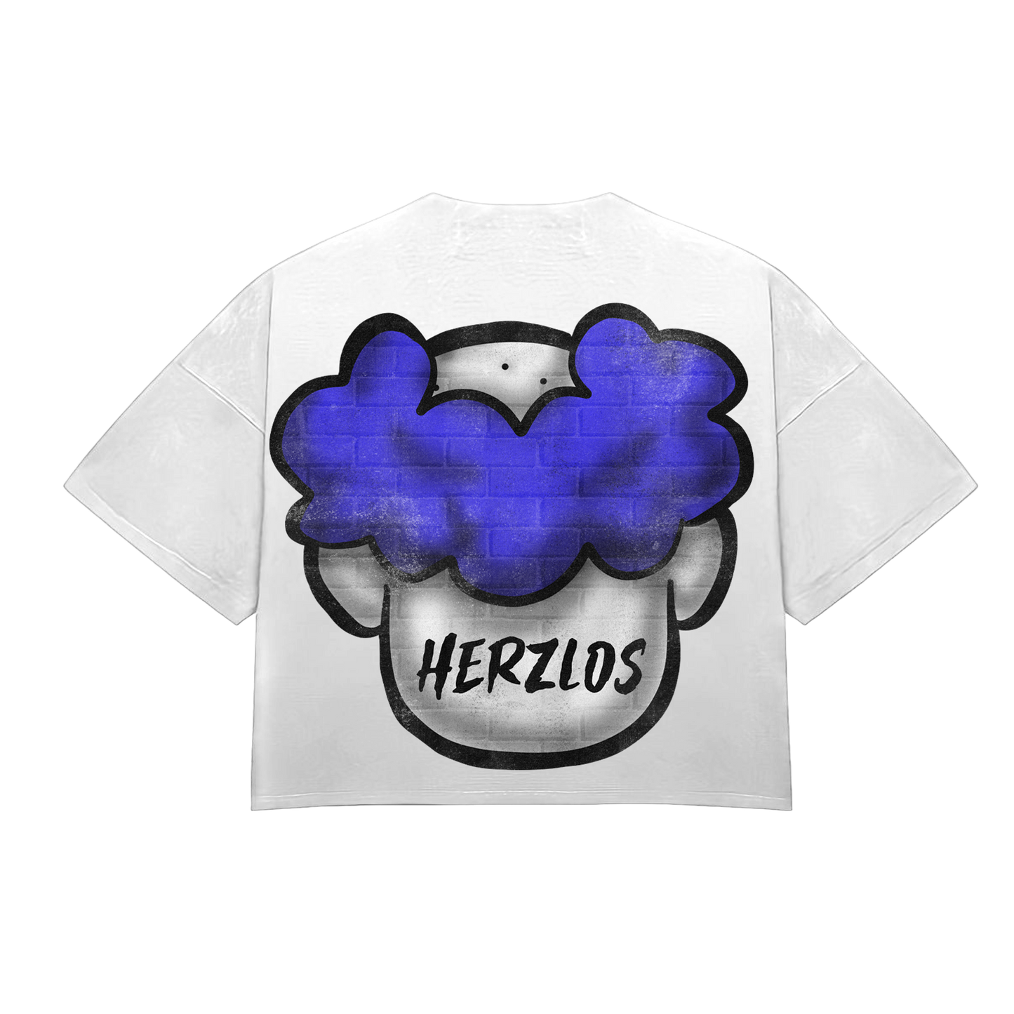 HeartBroken Clown Blue & White T-Shirt