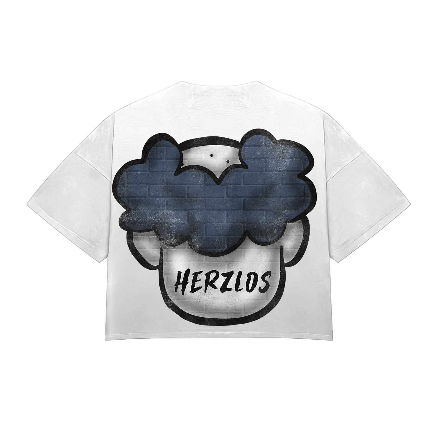 HeartBroken Clown Navy Blue & White T-Shirt