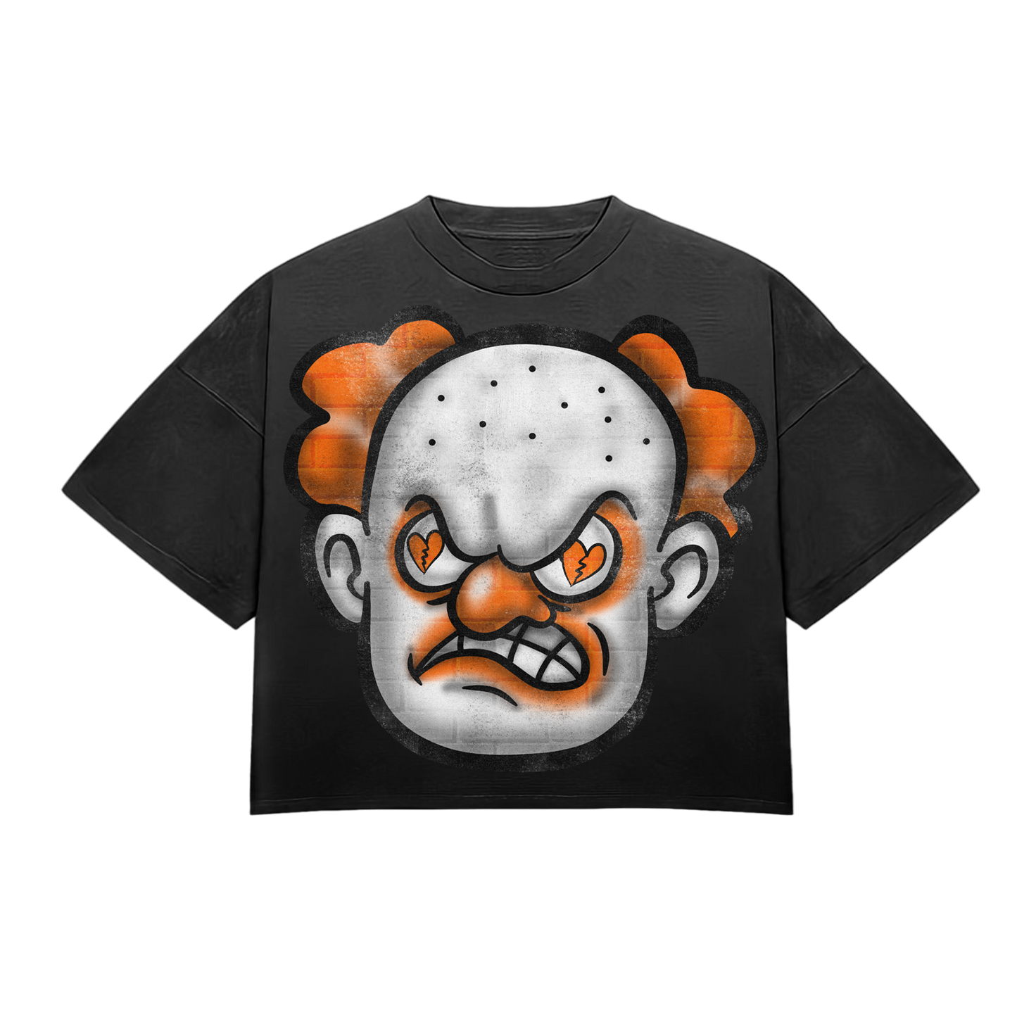 HeartBroken Clown Black & Orange T-Shirt