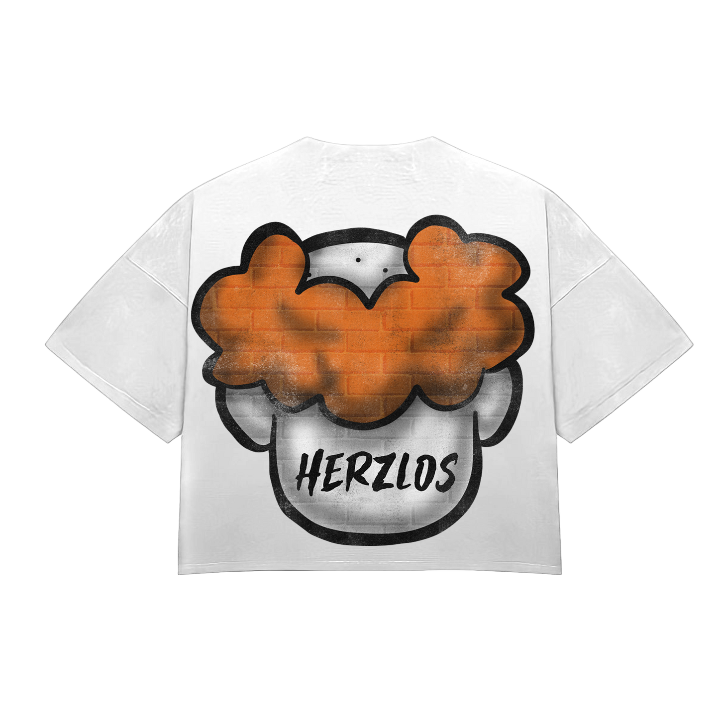 HeartBroken Clown Orange & White T-Shirt