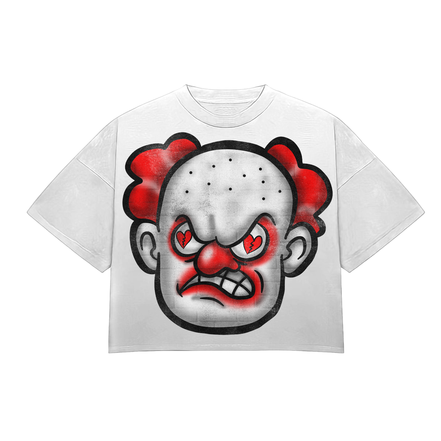 HeartBroken Clown Red & White T-Shirt