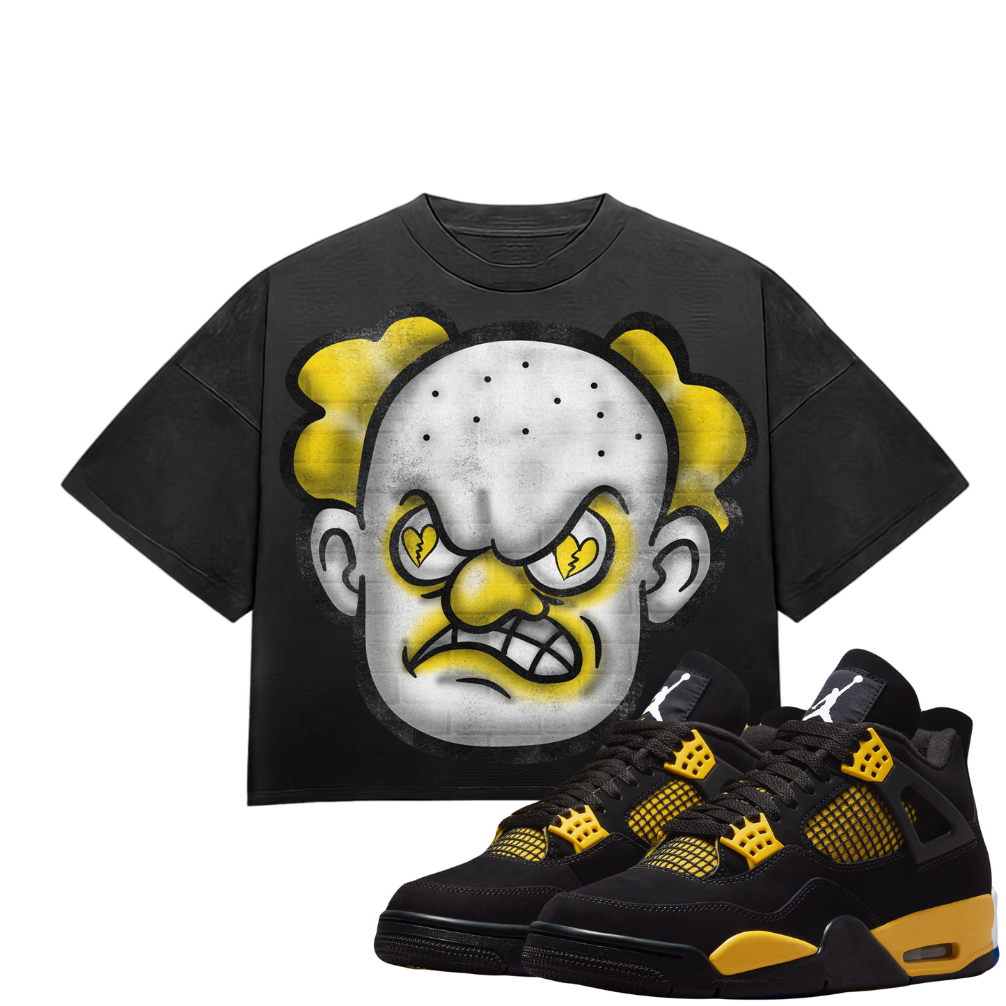 HeartBroken Clown Black & Yellow T-Shirt