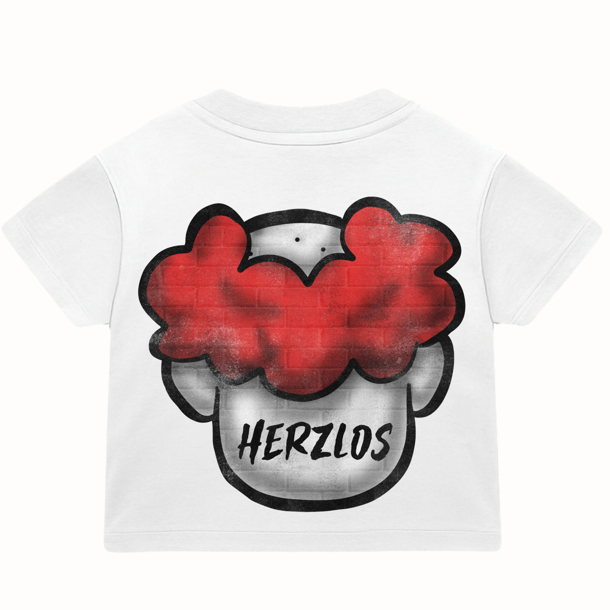 Heartbroken Clown Toddler RED & White Tee