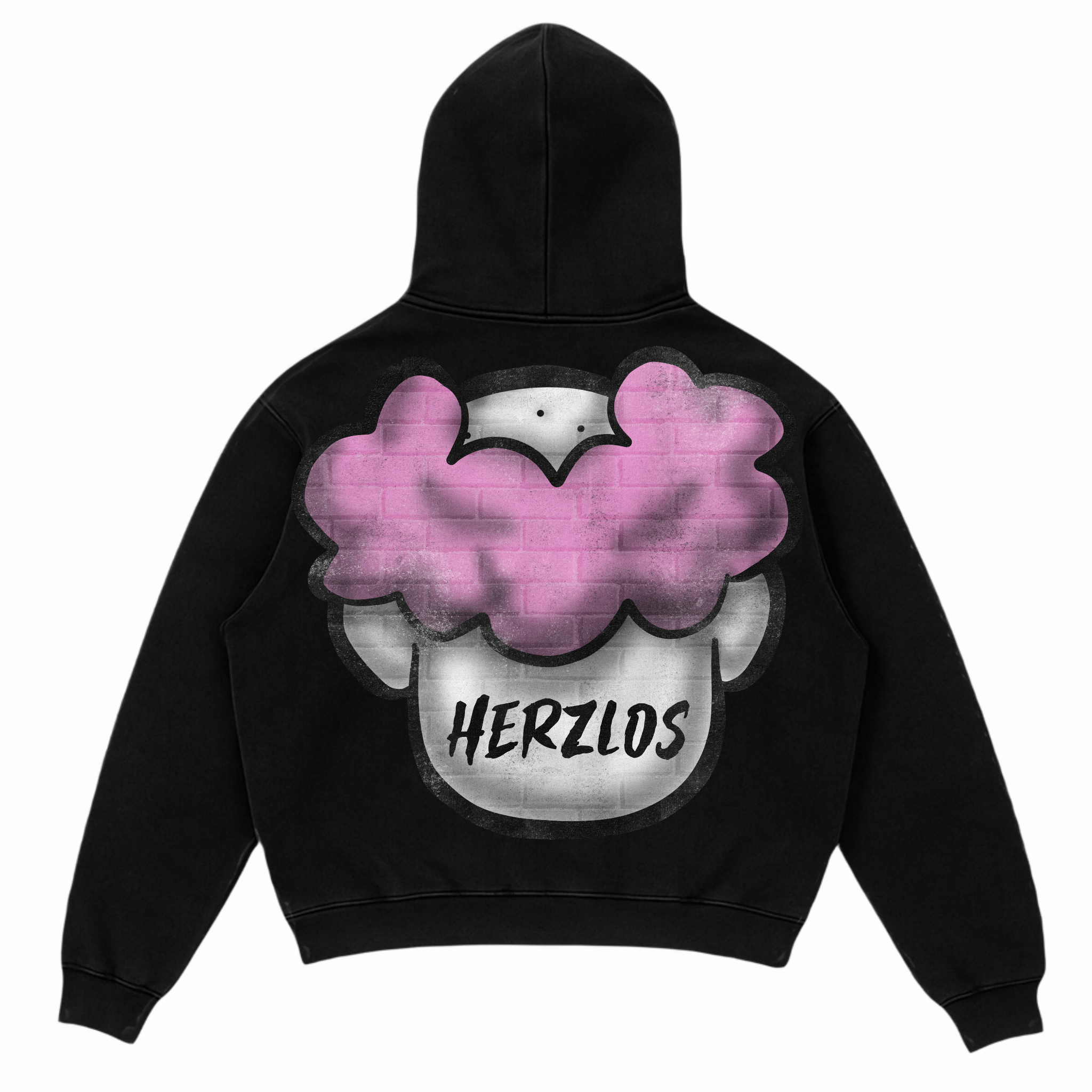 HEARTBROKEN CLOWN BLACK & PINK HOODIE (ON HAND READY TO SHIP)