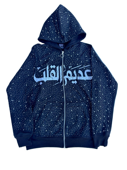 HERZLOS RHINESTONE ZIPUP