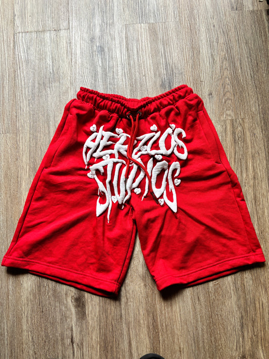 HERZLOS HEARTBROKEN SHORTS (RED)