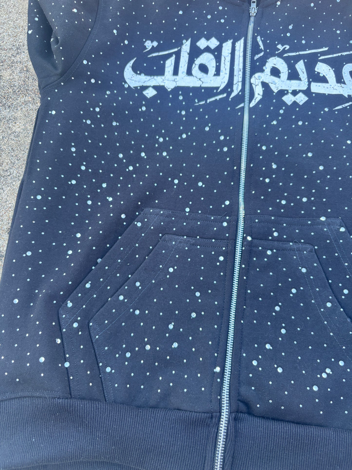 HERZLOS RHINESTONE ZIPUP