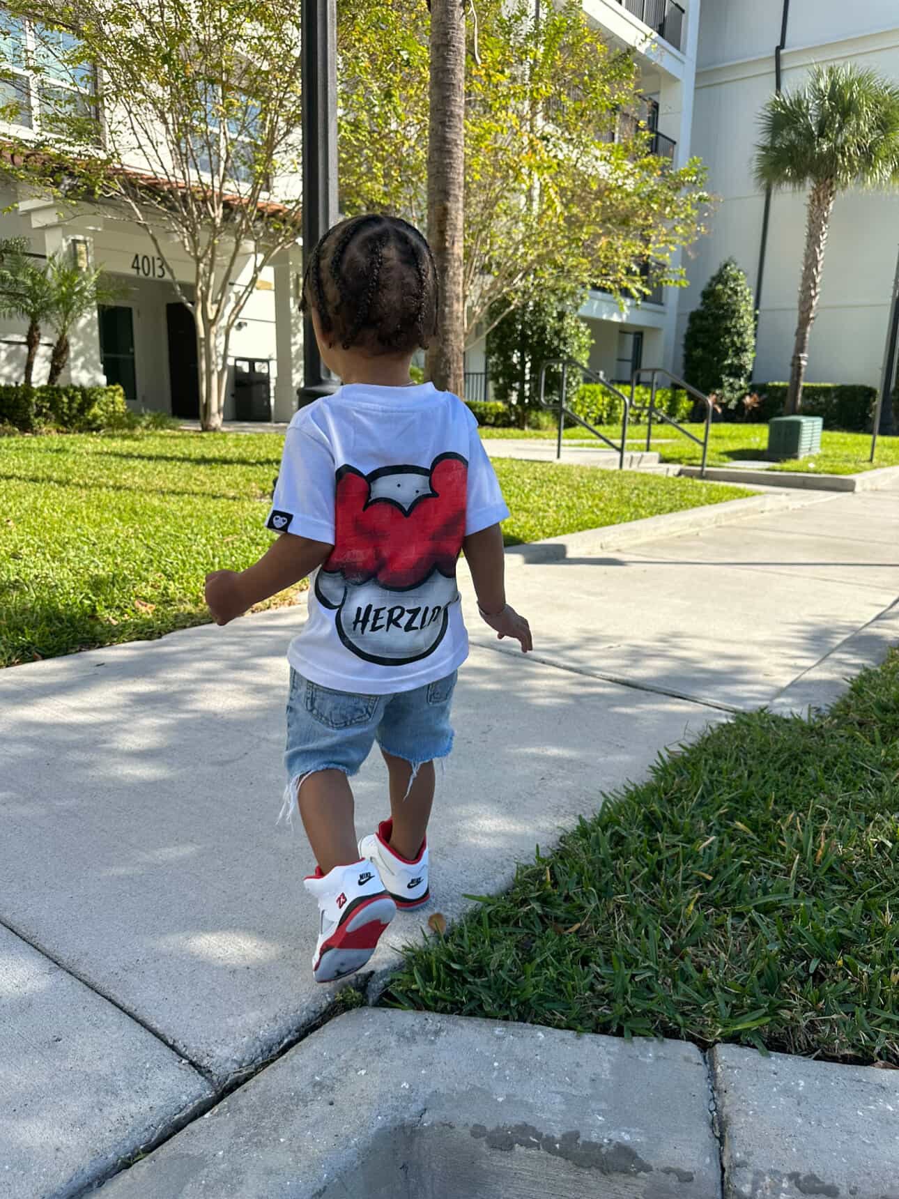 Heartbroken Clown Toddler RED & White Tee