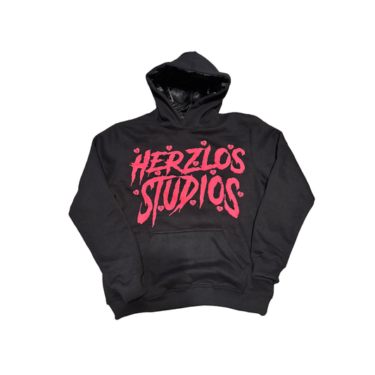 HERZLOS HEARTBROKEN BLACK & RED HOODIE
