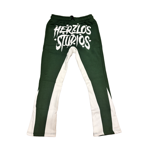 HERZLOS HEARTBROKEN GREEN SWEATPANTS