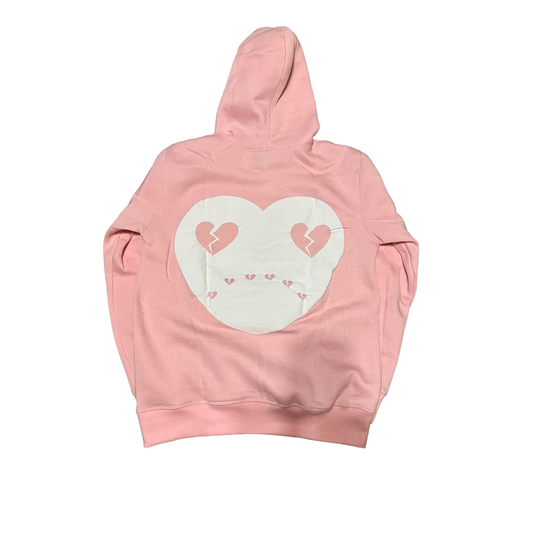 HERZLOS HEARTBROKEN PINK HOODIE