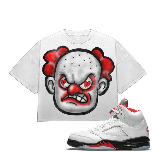 HeartBroken Clown Red & White T-Shirt