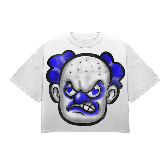 HeartBroken Clown Blue & White T-Shirt