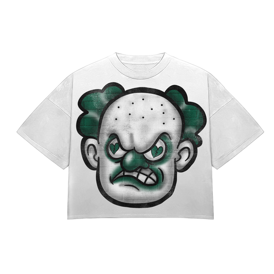 HeartBroken Clown Green & White T-Shirt