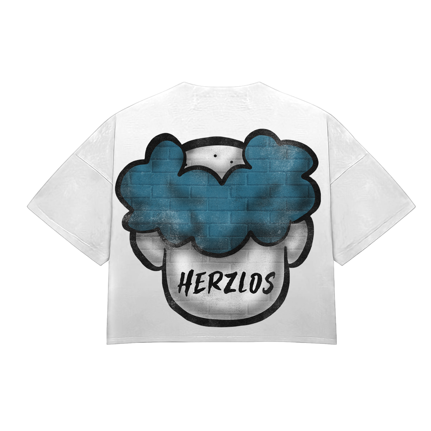 HeartBroken Clown Military Blue & White T-Shirt