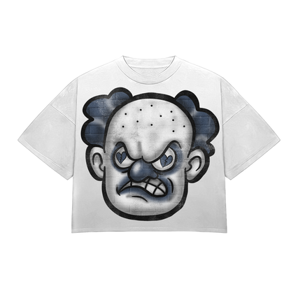 HeartBroken Clown Navy Blue & White T-Shirt