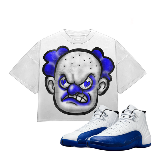 HeartBroken Clown Blue & White T-Shirt