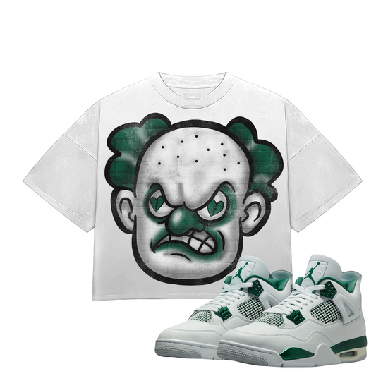 HeartBroken Clown Green & White T-Shirt