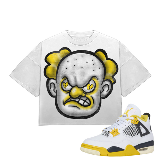 HeartBroken Clown Yellow & White T-Shirt