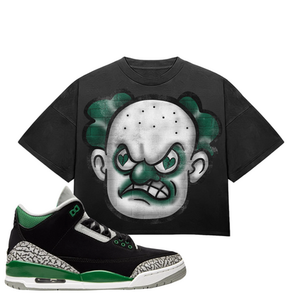 HeartBroken Clown Black & Green T-Shirt