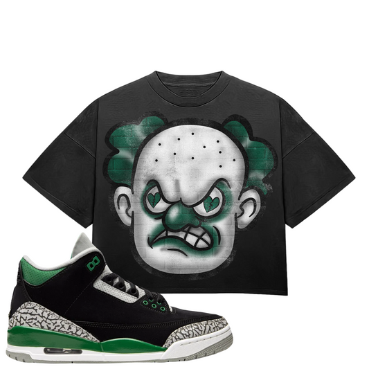 HeartBroken Clown Black & Green T-Shirt