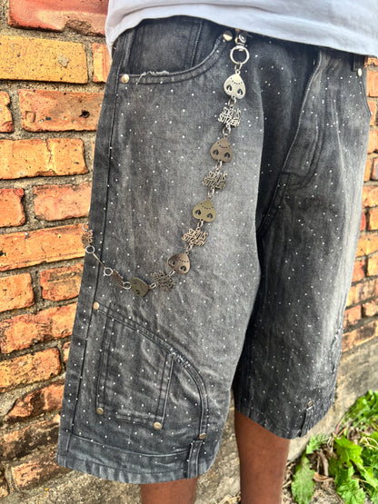 Herzlos Reverse Rhinestone Jorts