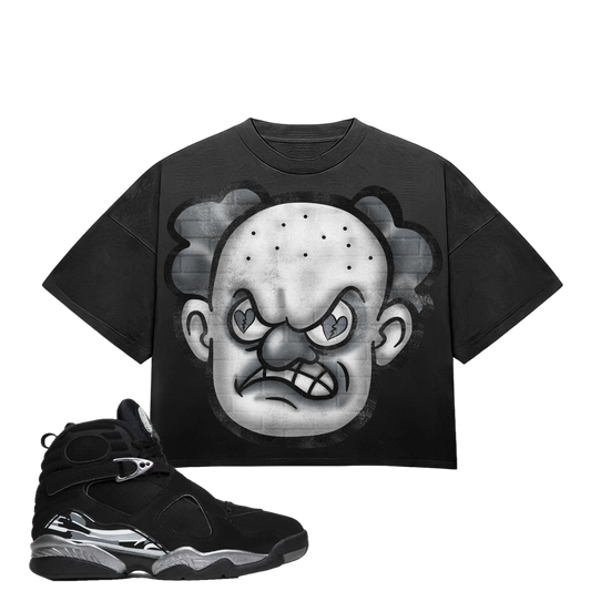 HeartBroken Clown Black & Grey T-Shirt