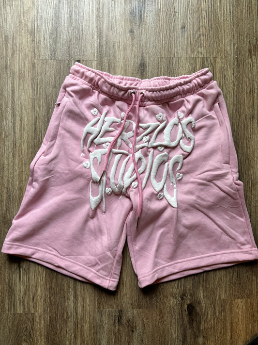 HERZLOS HEARTBROKEN SHORTS (PINK)