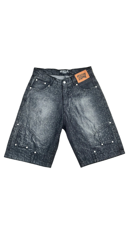 Herzlos Reverse Rhinestone Jorts