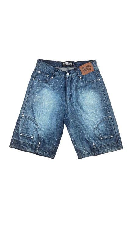 Herzlos Reverse Rhinestone Jorts