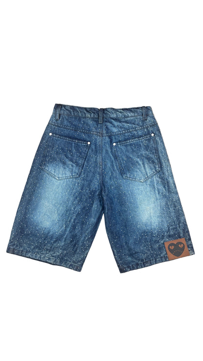 Herzlos Reverse Rhinestone Jorts